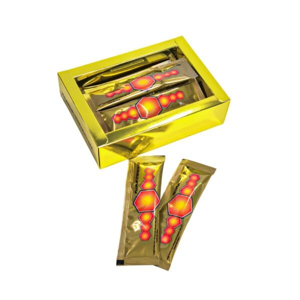 Large 12 Pack Of Natural Honey Pack With Natural Jelly - Bee Pollen From Ginseng & Herbs, Full Box Of 20G Honey 12 Sachets