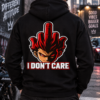 Unisex Hoodie I Don’t Care Hoodie – Bold Rebel Anime Graphic Pullover