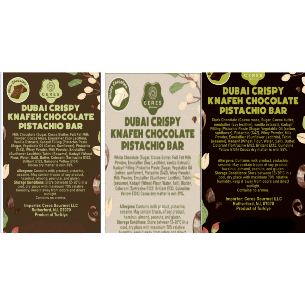 Dubai Chocolate Variety Pack – 7-Piece with Gift Box