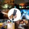 Super Bright High Lumens USB Rechargeable Multi-functional Outdoor Flashlight, LED Telescopic Zoom Handheld Torch for Camping, Hiking, Fishing, Emergency Travel