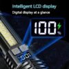 Super Bright High Lumens USB Rechargeable Multi-functional Outdoor Flashlight, LED Telescopic Zoom Handheld Torch for Camping, Hiking, Fishing, Emergency Travel