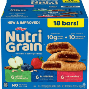Nutri-Grain Breakfast Bars Variety Pack, Assorted Single-Serve Whole Grain Snacks, Individual Fruit Baked Bars, Perfect for Kids, School Lunches, Travel & On-the-Go