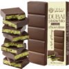 Ceres Gourmet Dubai Dark Chocolate Bar with Pistachio Cream and Kataifi, 2.3 oz Gourmet Bitter Chocolate Candy, Viral Snack Gift for Friends and Family