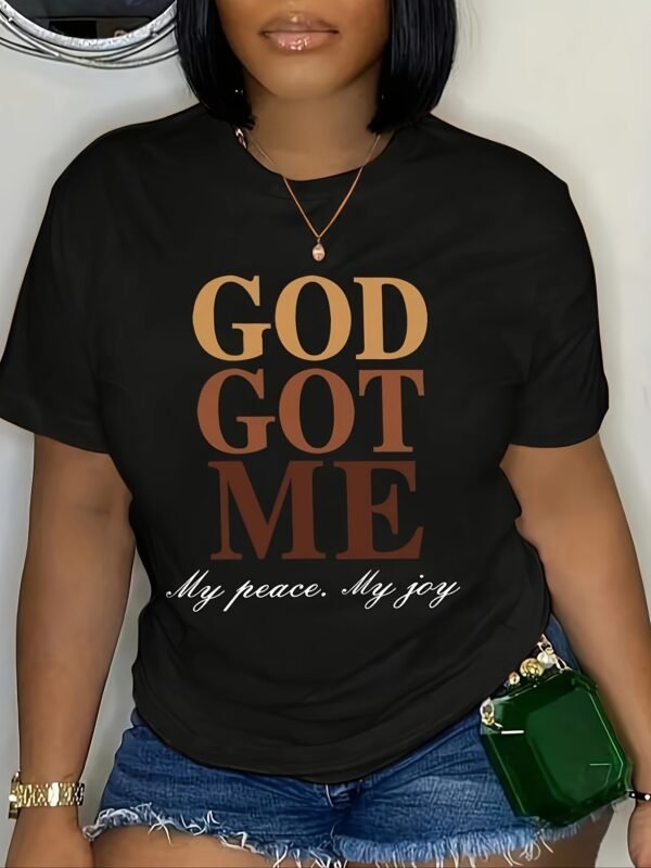 God Happy Print T-Shirt