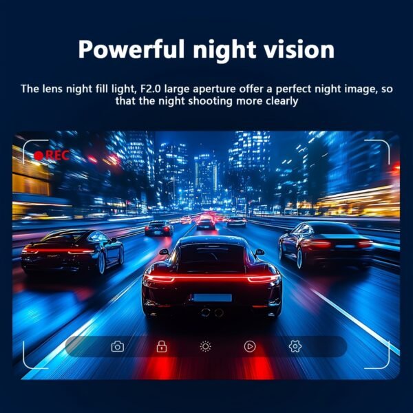 Two/Triple Camera Dash Cam - Infrared Night Vision, 1080P Front And 720P Rear, 170° Wide Angle & Built-In Audio - Optional 32GB Card, Loop Recording, G-Sensor - Perfect Vehicle Safety Camera 24 Hours Parking Mode for New Cars Or Holiday Gifts