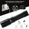 4-Pack Tactical Survival Kit Must Have: Super Bright Rechargeable LED Flashlights Set, Zoomable Spotlight & USB Charging For Emergency Preparedness, Power Outage Supplies, Camping Gear, Perfect Men Gifts