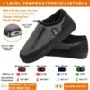 Warm Slippers with Four Heating Settings, Cordless Foot Warmers Designed for Chilly Feet, Perfect for Cold Weather. These Cozy Indoor And Outdoor Shoes Are Ideal for Camping, Featuring a 5000Mah Rechargeable Battery