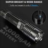 4-Pack Tactical Survival Kit Must Have: Super Bright Rechargeable LED Flashlights Set, Zoomable Spotlight & USB Charging For Emergency Preparedness, Power Outage Supplies, Camping Gear, Perfect Men Gifts