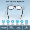 Smart AI Recognition Glasses with Built-In Camera, Clear Photo Capture, Wireless Hands-Free Music And Calls, UV Protection Shades, Comes with Interchangeable Spare Lenses