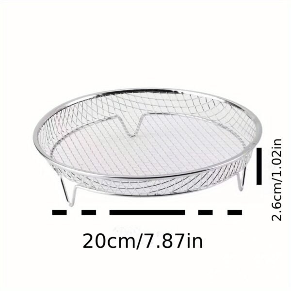 A Set of 8 Stainless Steel Air Fryer Dehydration Racks with Clips