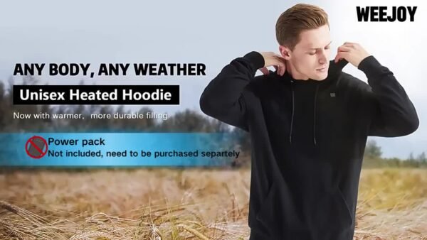 Men'S 5-Zone Heated Hooded Sweatshirt & Suit, Heated Coat, Heated Hoodie, Heated Vest Men, Mens Hoodies, Winter Coats For Men, Winter Gear, Heated Clothes, Heated Sweatshirt, Heating Coat, Winter Camping, Heating Vest, Heated Suit, Heating Clothes