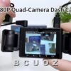 BCUOZ 360° Panoramic 3/4-Channel 1080P Full HD Ultimate Safety Dash Cam Set, 1080P Front + 720P Rear/Left/Right All-Round Coverage, 2.4" Quad-Screen Split Display, Super Night Vision, WDR, G-Sensor, Loop Recording - Auto Parts/ Car Dashboard Camera/