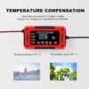 12V 6A Smart Car Battery Chargng with LCD Display Smart Battery Trickle Charging Automotive Battery, Temperature Compensation - for Car, Truck, RV, Motorcycle, Lead Acid Batteries, Without Battery