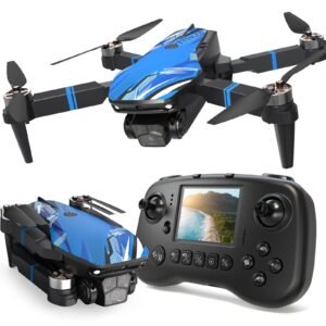 Beginner Adult 2-Camera Drone, 2.8-Inch LCD Screen, Professional Brushless Motor 270° Obstacle Avoidance, Altitude Hold 3D Flips 3 Speeds Headless Mode One-Key Takeoff/Landing, Foldable RC Quadcopter Supports 32G SD Card