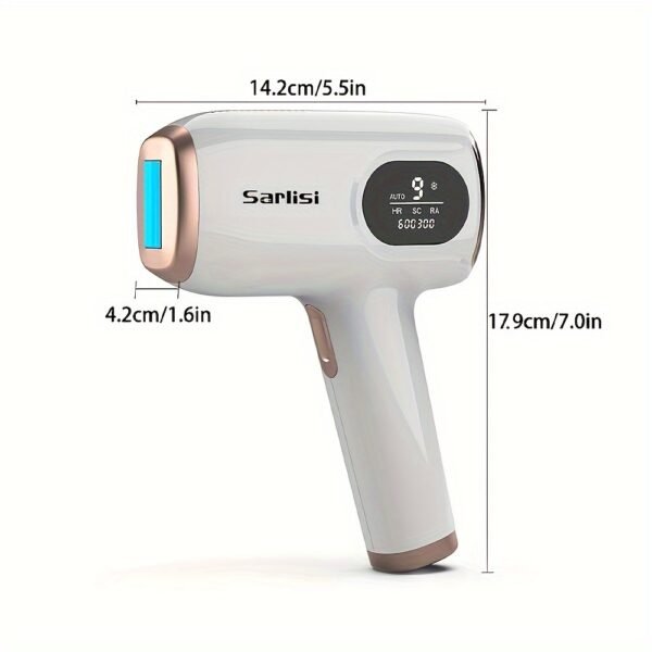 Sarlisi IPL Hair Removal For Women And Men, IPL Device Hair Removal For Nearly Painless & Long-Lasting Results, 9 Modes & Auto Flashing For Fast Full Body Hair Removal From Home