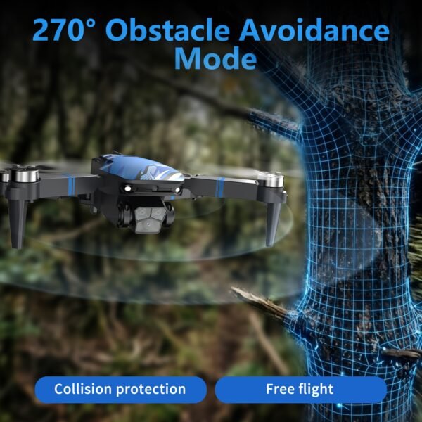 product-fancy-08a7ca23-0c22-45ac-9f6a-0e4f26da45ec-2 Beginner Adult 2-Camera Drone, 2.8-Inch LCD Screen, Professional Brushless Motor 270° Obstacle Avoidance, Altitude Hold 3D Flips 3 Speeds Headless Mode One-Key Takeoff/Landing, Foldable RC Quadcopter Supports 32G SD Card