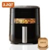 8.5QT/3.2QT Air Fryer, Upgraded Large Capacity Suitable For 5-6 People, Smart Touch Screen For Easy Operation With 8 Preset Functions, Non-stick Coating For Easy Cleaning, Kitchen Accessories, Toaster Oven, Deep Fryer, Air Fryers, Kitchen