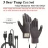 Intelligent Temperature-controlled Electric Heating Gloves, with Three-level Intelligent Temperature Adjustment, Double-sided Heating. It Features a Touch Screen Design and Is a Great Gift for Winter.