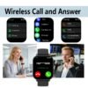 1.83-Inch Full Touch Silicone Strap Smart Sports Watch, Unisex Fitness Outdoor Pedometer, Multiple Watch Faces Available, Wireless Call, Multiple Sports Modes, Remote Camera, Alarm Function, TFT Display, Equipped with 260Mah Battery