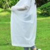 product-fancy-0cc3d481-e3ad-4df7-99ba-6498d8e3c2ba 1pc White Thickened Transparent EVA Hooded Full-Body Raincoat, Portable Outdoor Rain Jacket Long Sleeve Jumpsuit Raincoat Adult Outdoor Riding Fashion Jumpsuit Raincoat Raincoat Adult Fashion Trench Coat Style Raincoat EVA