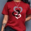 Women's Letter Graphic Print Sporty Fashion Casual Round Neck Short Sleeve T-shirt