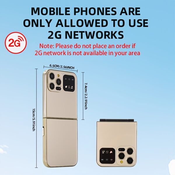 Innovative Feature Phone, Lightweight Phone, Easy Functionality, Trendy Style, Basic Calling/Messaging/Chatting/Social/Photography, Long Standby Time, 2G Network, Multilingual Support, Foldable Design, Convenient Storage, Multifunctional Buttons