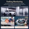 32GB 4-Lens Car Dashboard Video Cam, FHD1080P Dash Cam for Cars, Front, Rear, Left And Right, with 8IR Night Vision, Loop Recording, 170° Wide Angle Car DVR Camera