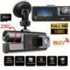 Two/Triple Camera Dash Cam - Infrared Night Vision, 1080P Front And 720P Rear, 170° Wide Angle & Built-In Audio - Optional 32GB Card, Loop Recording, G-Sensor - Perfect Vehicle Safety Camera 24 Hours Parking Mode for New Cars Or Holiday Gifts