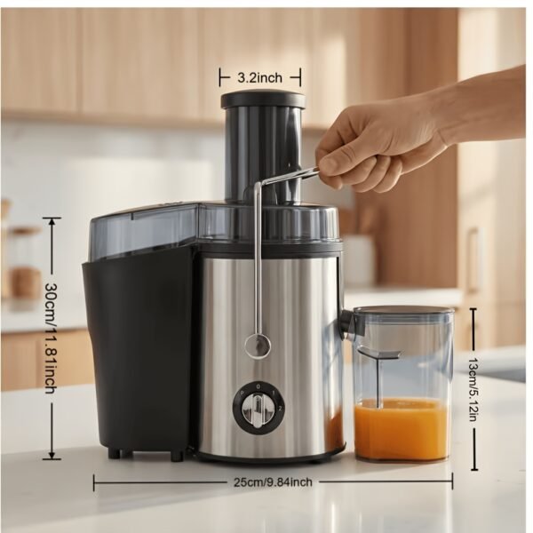 Fruit And Vegetable Centrifugal Juicer - 2-speed Adjustable Juicer with 3-inch Wide Feed Chute, Equipped with A 0.52-quart Juice Cup And A 54oz Pulp Container, Easy-to-clean Electric Juicer