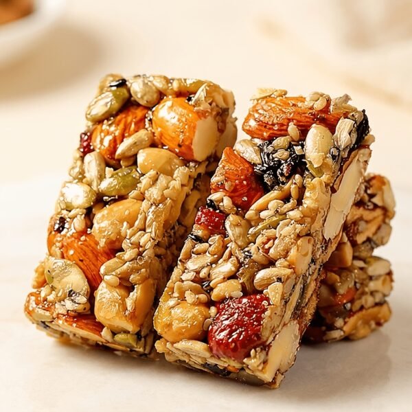 Premium Eight-Treasure Mixed Nut & Seed Bar (8.8oz/250g) - Crunchy Fruit & Nut Cake With Almonds, Walnuts, Red Dates & Blackcurrants - Perfect Gift For Office, School & Movie Nights