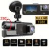 Two/Triple Camera Dash Cam - Infrared Night Vision, 1080P Front And 720P Rear, 170° Wide Angle & Built-In Audio - Optional 32GB Card, Loop Recording, G-Sensor - Perfect Vehicle Safety Camera 24 Hours Parking Mode for New Cars Or Holiday Gifts