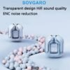Wireless Earbuds 5.3, 24-Hour Battery Life, LED Power Display Transparent Charging Case, Cute Light Blue In-Ear Headphones, Suitable for Women And Girls, Ideal for Sports, Travel, And More, Compatible with Iphone And Android Devices