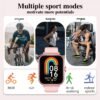 1.83-Inch Multifunctional Full Touch Screen Sports Smart Watch with Answer Make Call, Fitness Tracker, Voice Assistant, Remote Photography, Alarm Clock, Music Control, Information Alerts, Pedometer, Vibrant Display