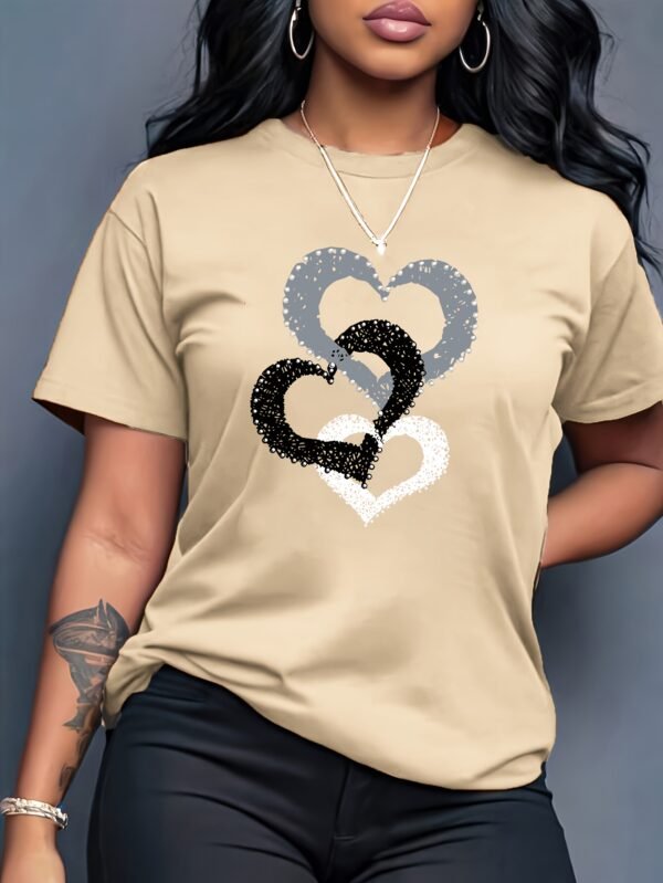 Women's Letter Graphic Print Sporty Fashion Casual Round Neck Short Sleeve T-shirt