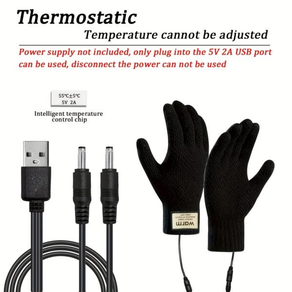 Intelligent Temperature-controlled Electric Heating Gloves, with Three-level Intelligent Temperature Adjustment, Double-sided Heating. It Features a Touch Screen Design and Is a Great Gift for Winter.