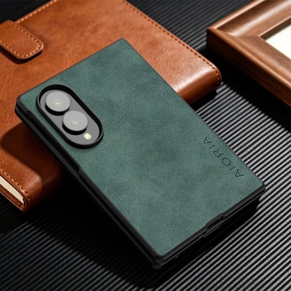 Phone Case: Case for Samsung for Galaxy ZFold8 Simple Design Matte Faux Nubuck Synthetic Leather Protective Back Cove Funda for Samsung Z Fold 8 Case