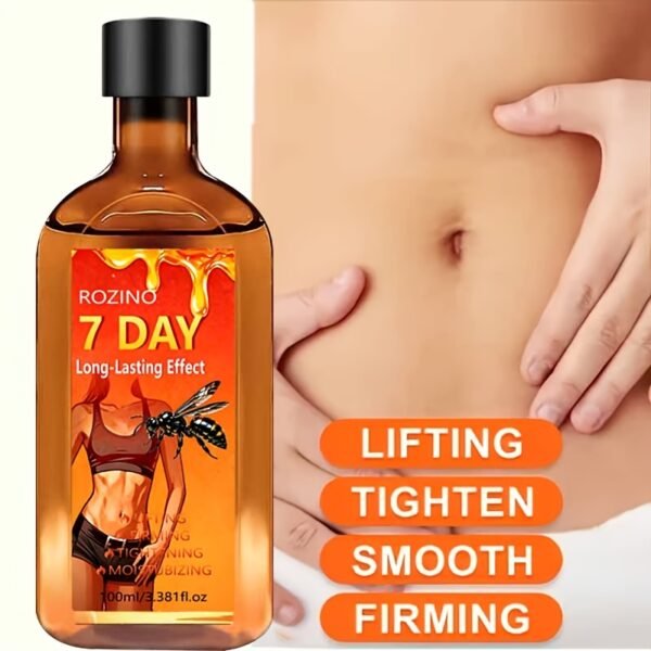 7-Day Abdominal Instant Tightening Oil, Instant Lifting And Firming, Tummy Reduction, Natural Ingredients, Low Sensitivity And Hydration, Solving Body Skin Laxity, Dryness, Wrinkles And More, Suitable for Arms, Abdomen, Buttocks