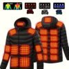 Men'S Heated Jacket, Couple Model, 24-Zone Heating, The First Choice for Outdoor Camping, Daily Leisure Outings, Windproof Jacket, Popular in Cold Areas