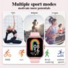 1.83-Inch Multifunctional Full Touch Screen Sports Smart Watch with Answer Make Call, Fitness Tracker, Voice Assistant, Remote Photography, Alarm Clock, Music Control, Information Alerts, Pedometer, Vibrant Display