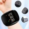 Automatic wrist blood pressure monitor, featuring an adjustable cuff, heart rate monitoring, irregular heartbeat alerts and a built-in rechargeable lithium battery. Suitable for blood pressure management in patients with hypertension.