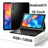 Android 15 Tablet Latest Tablets, 10.1 Inch Tablet 8GB RAM 128GB ROM, 8000Mah Battery 2 In 1 Tablet With Keyboard, Case, Stylus, Tablet PC, 5G Wifi, 5MP+16MP Dual Camera, 1280 * 800 FHD IPS Screen, Tablet, Pad, Tablet, Pad