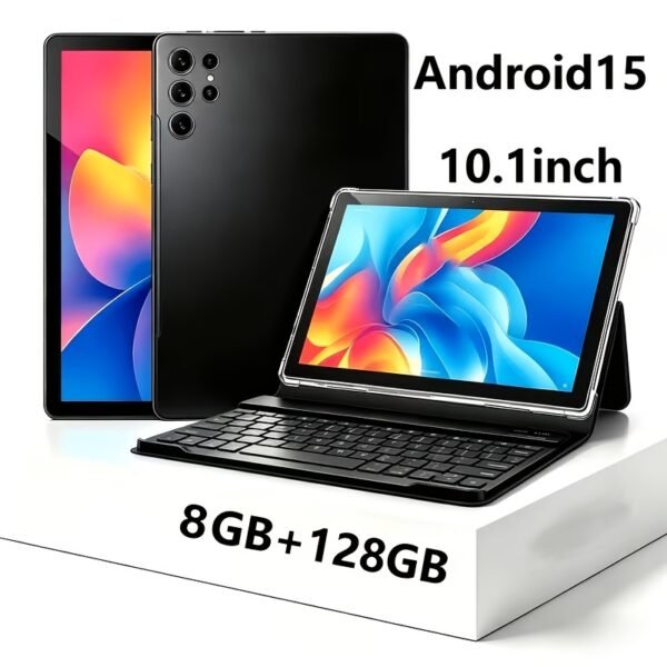 Android 15 Tablet Latest Tablets, 10.1 Inch Tablet 8GB RAM 128GB ROM, 8000Mah Battery 2 In 1 Tablet With Keyboard, Case, Stylus, Tablet PC, 5G Wifi, 5MP+16MP Dual Camera, 1280 * 800 FHD IPS Screen, Tablet, Pad, Tablet, Pad