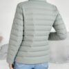 Women's Spring Slim-Fit Lightweight Warm Solid Color Jacket - Elegant, Stylish, and Versatile Beautiful Jacket - Stand Collar Zipper Long Sleeve - Casual Padded Polyester Fiber Cropped Coat - Seasonal Transition Jacket - High-Quality Classic Popular