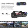 1080P HD Front And Cabin Dual-Camera Dash Cam, Equipped with 2-Inch IPS Screen, 170° Front Wide Angle And 140° Rear Wide Angle, ADAS Driving Assistance, G-Sensor, Loop Recording, Night Vision, 24-Hour Parking Mode - Sd Card Not Included
