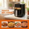 8.5QT/3.2QT Air Fryer, Upgraded Large Capacity Suitable For 5-6 People, Smart Touch Screen For Easy Operation With 8 Preset Functions, Non-stick Coating For Easy Cleaning, Kitchen Accessories, Toaster Oven, Deep Fryer, Air Fryers, Kitchen