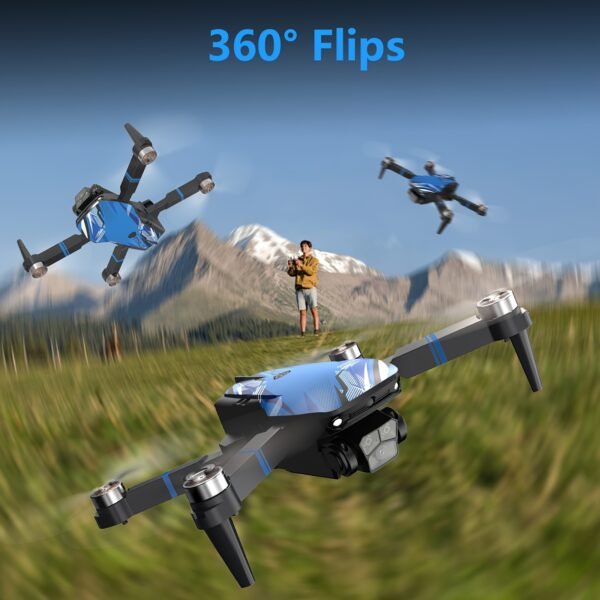 product-fancy-29b33754-ae98-435f-abd3-98136b6b7b39-1 Beginner Adult 2-Camera Drone, 2.8-Inch LCD Screen, Professional Brushless Motor 270° Obstacle Avoidance, Altitude Hold 3D Flips 3 Speeds Headless Mode One-Key Takeoff/Landing, Foldable RC Quadcopter Supports 32G SD Card