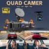 32GB 4-Lens Car Dashboard Video Cam, FHD1080P Dash Cam for Cars, Front, Rear, Left And Right, with 8IR Night Vision, Loop Recording, 170° Wide Angle Car DVR Camera
