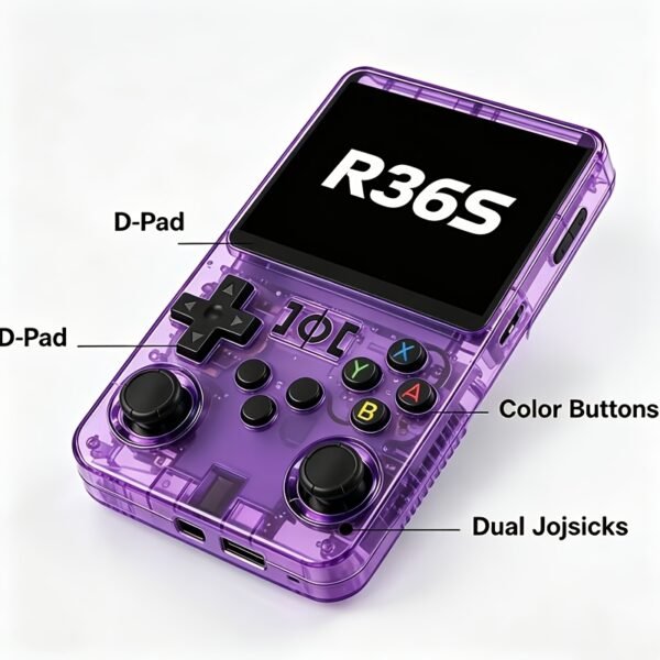 product-fancy-30a3980d-79eb-4fa2-8a53-c3e7af22b32c-1 Retro R36S Handheld Game Console, 128GB Portable Game Console, 3.5-Inch HD Gaming Console, Long Battery Life, Dual Analog Sticks, Stable Gameplay, Perfect for Gaming Enthusiasts, Best Men's Birthday Gift Set, Five Colors Available