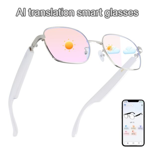 AI Smart Glasses, Smart Glasses With 160 Languages Real Time Translation Support, Chat GPT System, Hvesbsfsy New Multi-functional Audio Glasses For Men And Women, Built-in Microphone And Speaker, HD Voice Calls And HIFI Music Quality