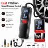 12000APortable Wireless Car Air Compressor Inflator Hand Pump with LED Lighting, Suitable for Cars/motorcycles/bicycles